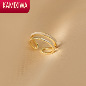 KAMIXIWA开口戒指女轻奢小众设计高级感气质食指戒冷淡风时尚个性指环