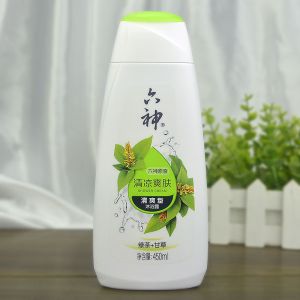 六神沐浴露清凉爽肤绿茶甘草750ml 450ml 1L 200ml冰爽沐浴液