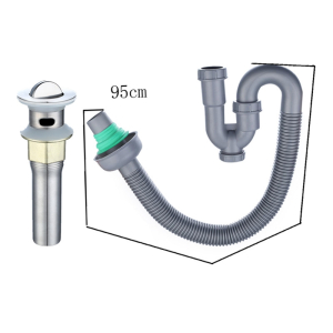 洗手盆下水管脸盆面盆S弯U型排水管手逗套装台盆洗手池下水器配件