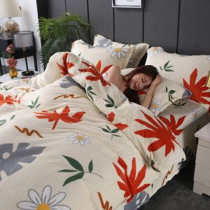 珊瑚绒被套单件冬季保暖加厚法兰绒单双人毛绒双面加绒被罩春夏秋冬季