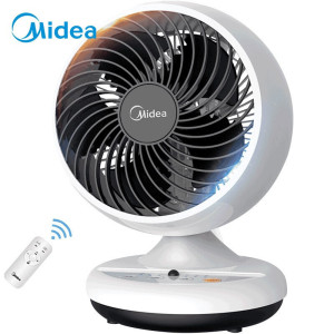 美的(Midea)电风扇 GAC18ER 五叶家用通风空气循环扇智能遥控风扇办公室低噪小台式电风扇宿舍学生 白色