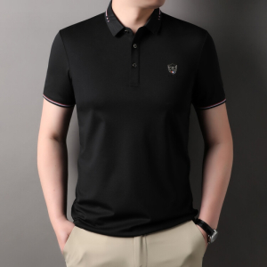 花花公子高档品质韩版修身短袖男士T恤时尚青年半袖体恤2024年夏季