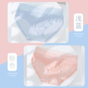 女士内裤冰丝夏季薄款蕾丝性感学生中腰