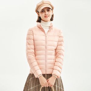 冬新款轻薄棉服女短款大码修身立领连帽外套反季清仓