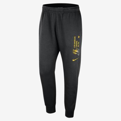 耐克(NIKE)湖人俱乐部场边款NBA运动裤男款休闲潮流百搭 fleece材