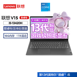 联想(Lenovo)扬天V15 15.6英寸轻薄笔记本电脑(i5-13420H 16G 1T 固态硬盘 Win11防蓝光高清屏 丰富接口)商用家用办公学习 定制