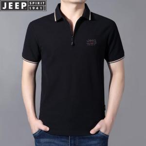 JEEP SPIRIT短袖T恤男翻领商务休闲polo衫宽松大码半袖汗衫