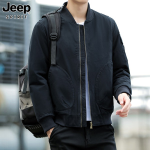 JEEP SPIRIT秋冬季新款男士潮流棉衣时尚运动休闲棉服加绒加厚