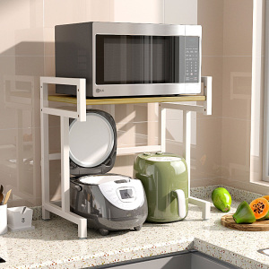 厨房置物架电饭煲支架微波炉烤箱架家用双层多功能桌台面收纳架子