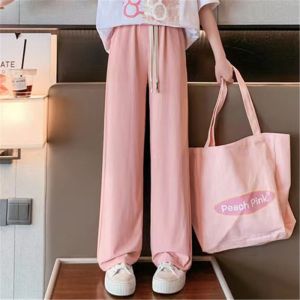 女童装夏装套装中大童洋气网红短袖T恤女孩休闲冰丝阔腿裤两件套