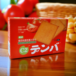 C2番茄味海苔味脆纸薯片饼干2盒装 酥脆可口学生休闲零食饼干