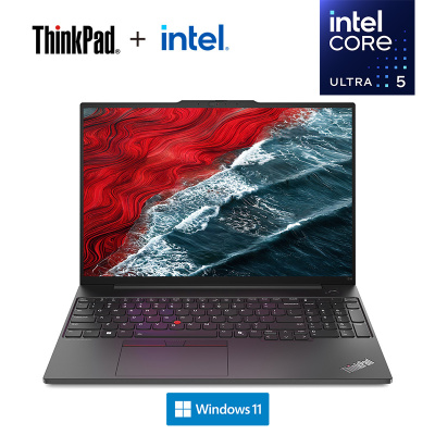 ThinkPad E16 09CD AI 2024 经典商务本 16英寸笔记本电脑 英特尔酷睿Ultra 5 125H 32G内存 2T固态 锐炫Arc显卡 高清屏 黑 定制