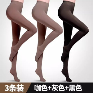 浪莎春秋中厚款丝袜女秋季连裤袜防勾丝黑色天鹅绒肉色秋冬打底袜