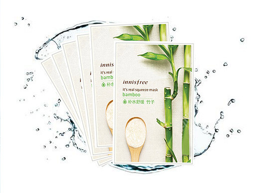 innisfree悦诗风吟 自然精粹真萃鲜润 竹子面膜 5片装 可混搭 20ml/片